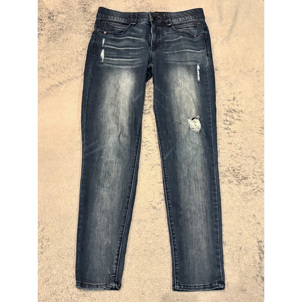 Democracy Jeans Womens 8 Ab Solution Dark Wash Blue Denim Skinny B1105F9NJ